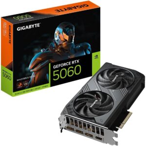 Tarjeta de Video GIGABYTE RTX 5060 8GB 2 Fan Windforce OC