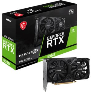 Tarjeta de Video MSI GeForce RTX 3050 6GB Black Ventus X2